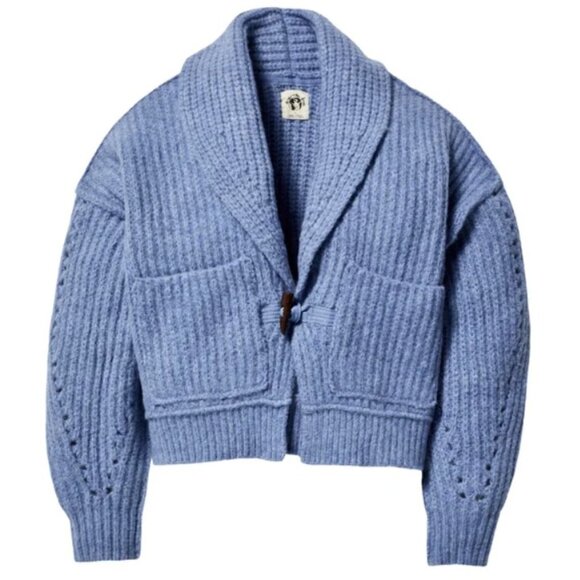 Free People 💋 Jackson Cardigan \\ Size Small // Crop chunky knit shawl collar - Picture 12 of 12